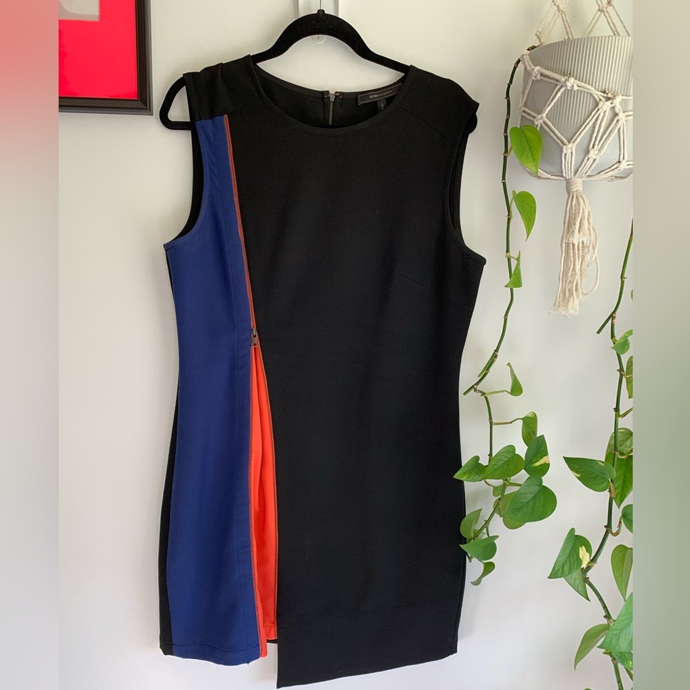 💅 BCBG Sleeveless Colour Block Dress 👗 Size 12